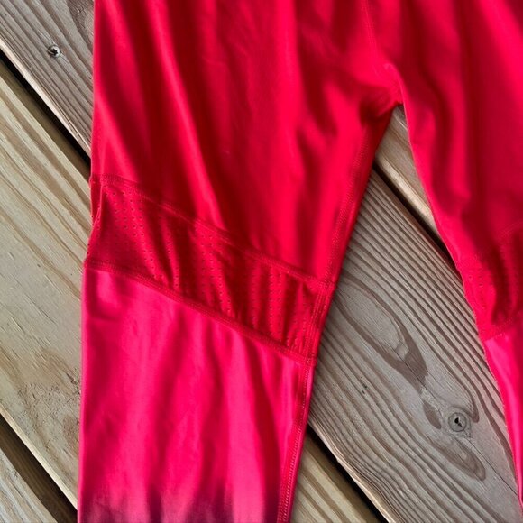 Zyia active leggings Kids Girls Red ombre gradient Large 12-14 - Picture 4 of 9